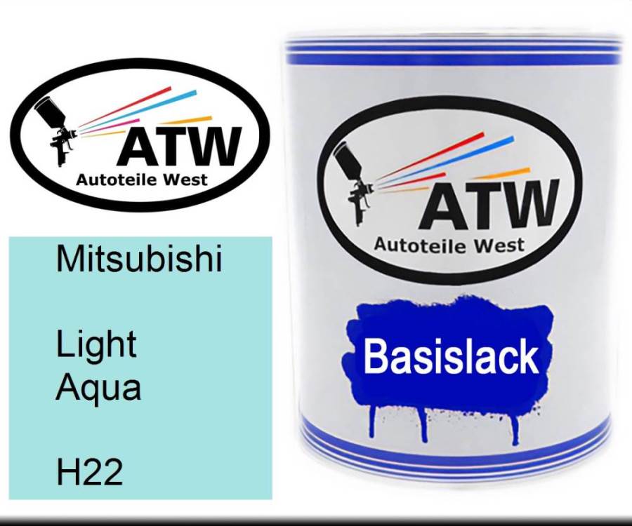 Mitsubishi, Light Aqua, H22: 1L Lackdose, von ATW Autoteile West.